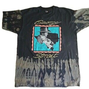 Vtg 1990s 1991 Band Graphic T Shirt George Strait Chill of an Early Fall Tour XL